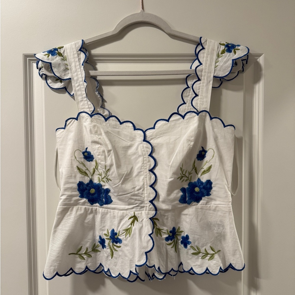 Anthropologie Scalloped Tank